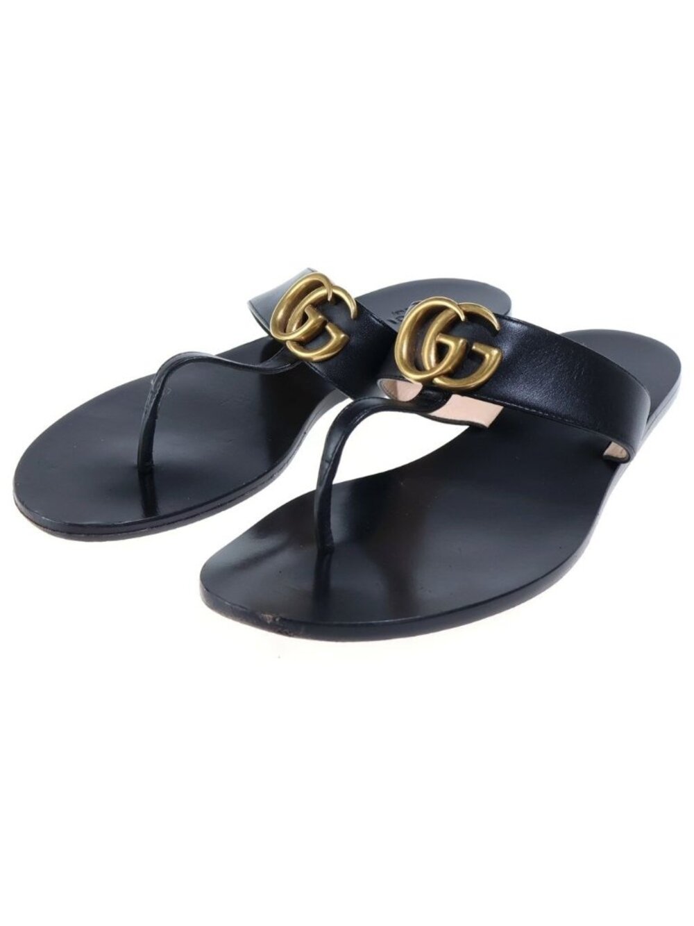 Gucci GG Marmont Sandals Leather Black